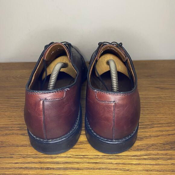 Allen Edmonds Clifton Derby Shoes Men Size 10 D Brown Cap Toe Brogue Leather USA - Picture 4 of 8